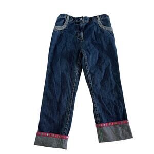 NWT Hanna Andersson Y2K Cuffed Jeans Sz 140cm or Size 10